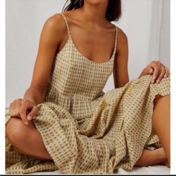 Free People Midnight Dance Print Maxi Dress In Gray Combo. NWT! Sz M - Picture 8 of 14